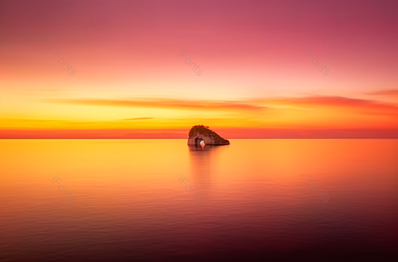 实拍金色夕阳下的海面岩石,高清,摄影图,摄影图片,图片大全,摄影图免费下载